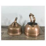 2 - Vintage Copper Tea Kettles