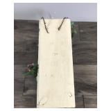 Wall Hanging Home Decor - Barb Wire for Hook with Garden Spade, Gloves & Artificial Flowers - On a Piece of Wood made to Look Old