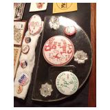 Lot of vintage advertising, pins and more