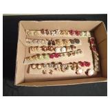 Vintage clip on and screw on earrings (some with markings)