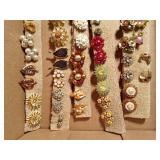 Vintage clip on and screw on earrings (some with markings)