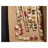 Vintage clip on and screw on earrings (some with markings)