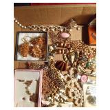 Vintage jewelry including Coro, Trifari, and Lisner