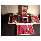 Vintage jewelry box full of jewelry