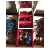 Vintage jewelry box full of jewelry