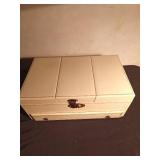 Vintage jewelry box full of jewelry