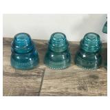 Lot of 10 Vintage Glass Insulators