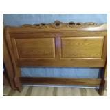 Beautiful solid wood Queen size bed frame with free mattress and box spring