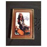 Framed Photo of Captain Jack sparrow signed Johnny Depp