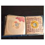 Record book of 45s vinyl records