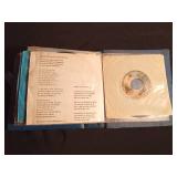 Record book of 45s vinyl records