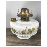 Vintage Oil Lamp with Reflector & Wall Bracket