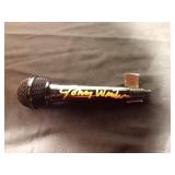 Microphone with Johnny Winter autograph on it