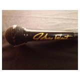 Microphone with Johnny Winter autograph on it