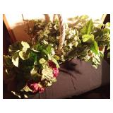 3 artificial plants in baskets