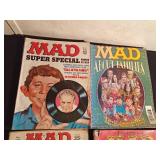 1969 35cent #129, 1963 Mad Follies #1 50cent, 1973 Mad Super Special 75 cent, 1997 super special Mad About Families magazines