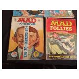 1969 35cent #129, 1963 Mad Follies #1 50cent, 1973 Mad Super Special 75 cent, 1997 super special Mad About Families magazines