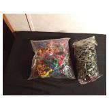 Bag of vintage toy soldiers and a bag of Cowboys and Indians
