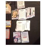 2 cases of desert storm trading cards, a case of president trading cards and a case of the Clinton - Lewinsky affair trading cards