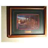 Signed framed "Complete Serenity" print by Jim Hansel
