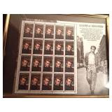 Framed James Dean stamp set