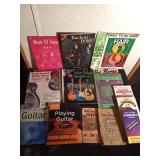 Music books- Mostly guitar and Harmonica playing