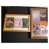 Framed concert poster flyers of Grateful Dead tribute issue, Purple Sage war memorial, John Mayall, Black Crowes, Indigenous, Train, Edge Fest
