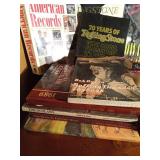 Tote of books about famous people, corvettes, tractors and more