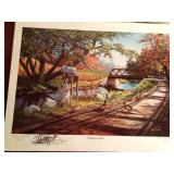 Ken Zylla Commemorative North American Game Bird Series of signed prints and a block of 4 collector stamps of Zylla