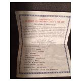 50 State Quarters coin and die set with certificate of authenticity