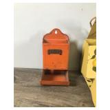 Vintage Match Box Holder & Metal Hanging 3 Tier Utensil Holder