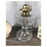 Lot of 4 Vintage oil Lamps - One Glows Green when Hit with a Black Light