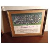 Framed poster of Minnesota Vikings