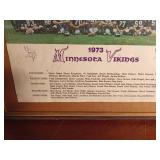 Framed poster of Minnesota Vikings