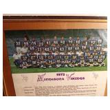 Framed poster of Minnesota Vikings