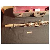 1920s-1930s Pedler Hoosier silver plated clarinet in its original case #27557
