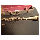 1920s-1930s Pedler Hoosier silver plated clarinet in its original case #27557