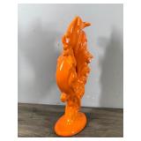 Vintage Orange Rooster - 11.75” tall
