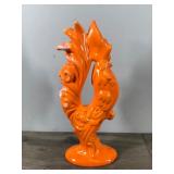 Vintage Orange Rooster - 11.75” tall