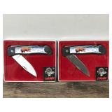 Lot of 4 Hawk Knives in Original Packages - Bears Catching Salmon