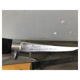 Lot of 4 Fishing Fillet Knives with Sheaths