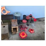 Lot of Bird Feeders, Bird Houses & More