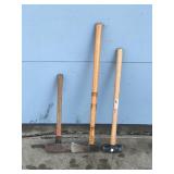 3 - Sledge Hammers / 1 has Ax Blade on One Side