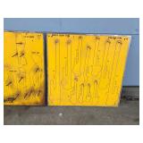 Vintage Tool Hanging Boards with Hooks and Outline of Tool for Placement