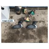 Lawn Ornaments - Owl - Bird - 3 Turtles - 2 Loons - Come Again Wood Sign - Large Flower Pot