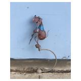 Lawn Ornament - Metal Dog with Glasses & Shovel