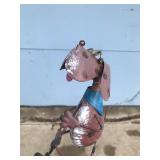 Lawn Ornament - Metal Dog with Glasses & Shovel