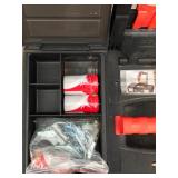 Black and Decker 2 Tier Master Cart Toolbox on Wheels full of Tools and Hardware