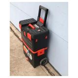 Black and Decker 2 Tier Master Cart Toolbox on Wheels full of Tools and Hardware