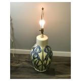 Large Lamp with Flower Design on the Side